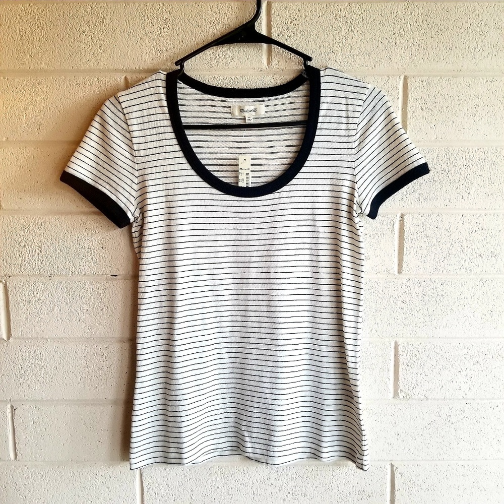 Madewell Stripe Recycled Cotton Ringer Tee
